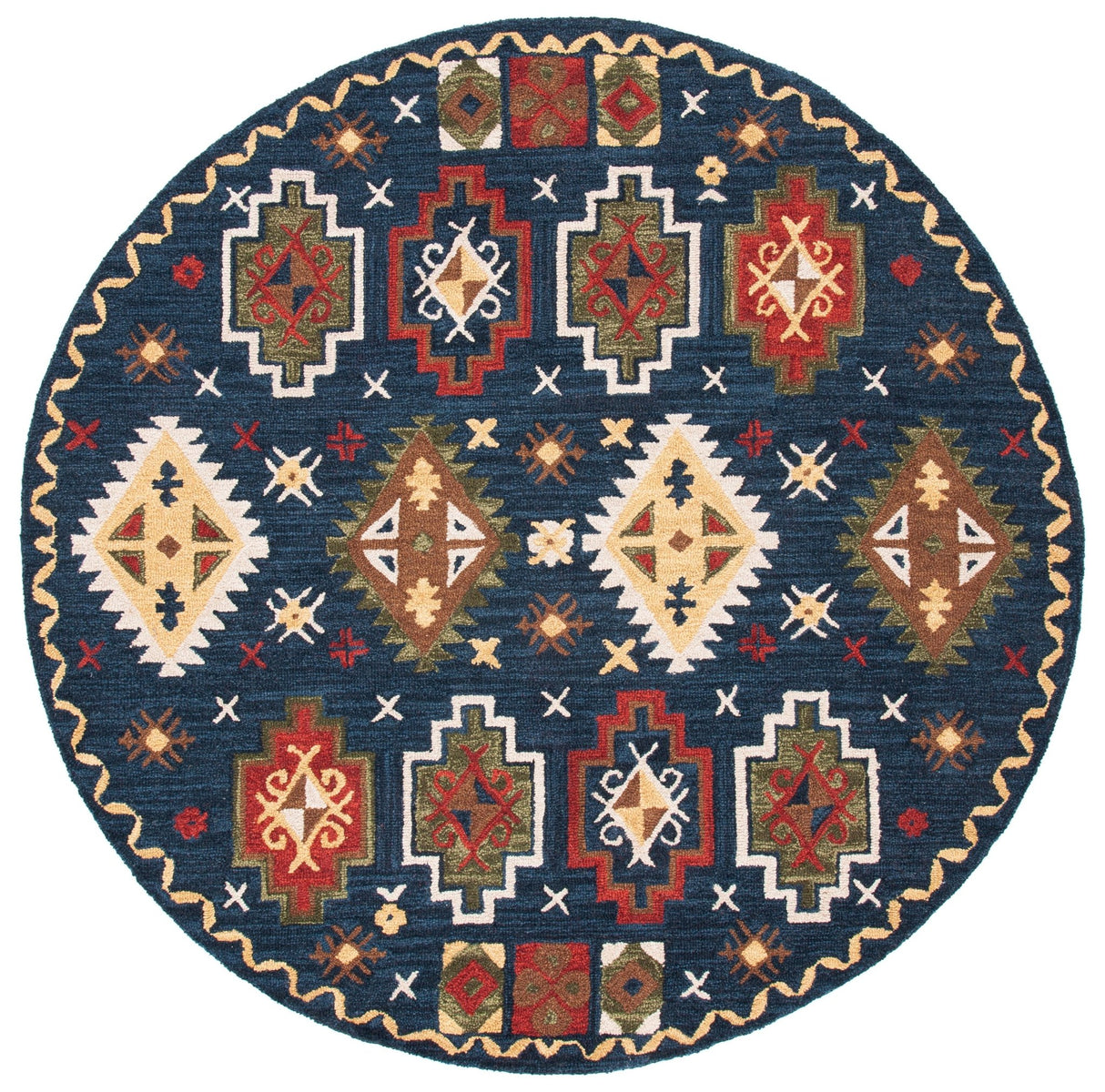 Safavieh Heritage Hg353N Navy/Red Rugs - Safavieh - hg353n - 6r