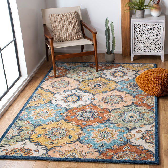 Safavieh Heritage Hg357M Blue/Rust Rugs - Safavieh - hg357m - 3