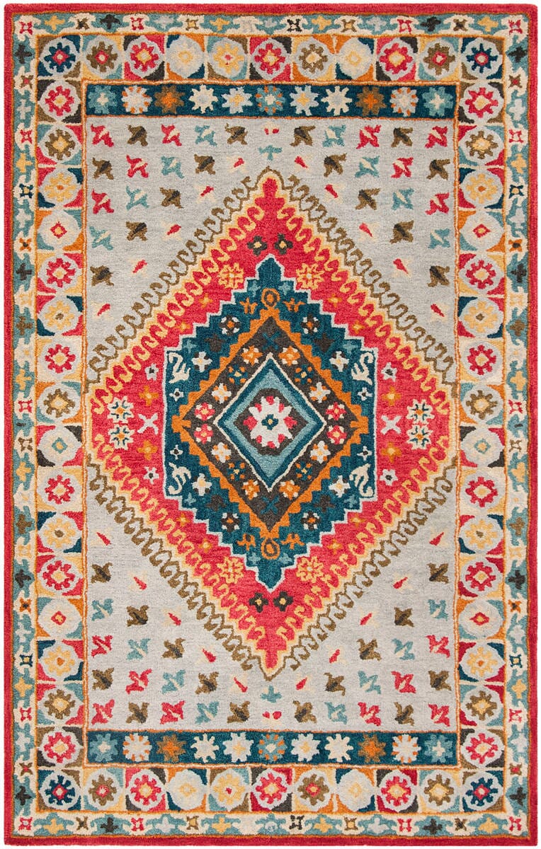 Safavieh Heritage Hg425F Grey / Red Rugs - Safavieh - hg425f - 3