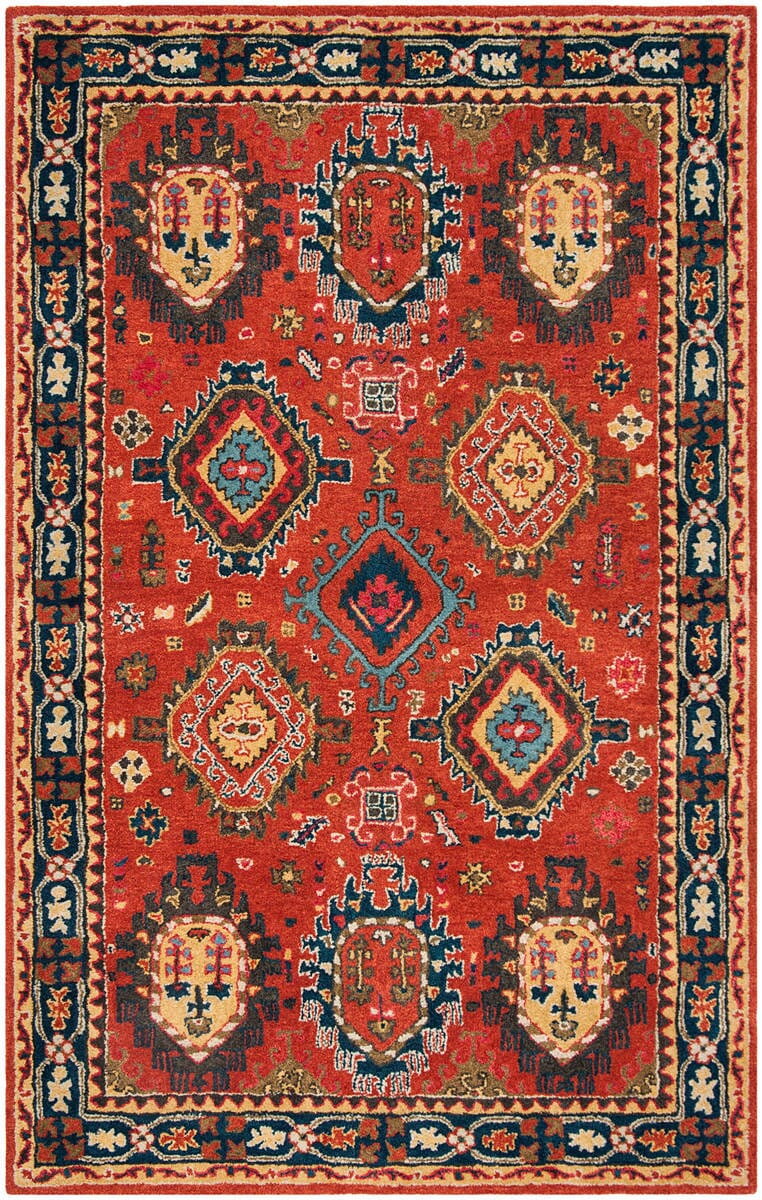 Safavieh Heritage Hg427P Rust / Navy Rugs - Safavieh - hg427p - 3