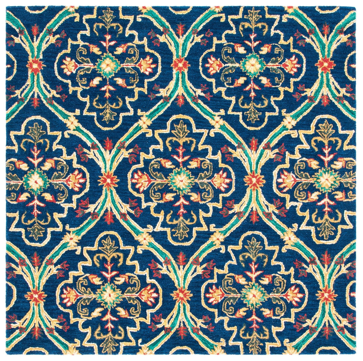 Safavieh Heritage Hg475N Navy/Yellow Rugs - Safavieh - hg475n - 6sq