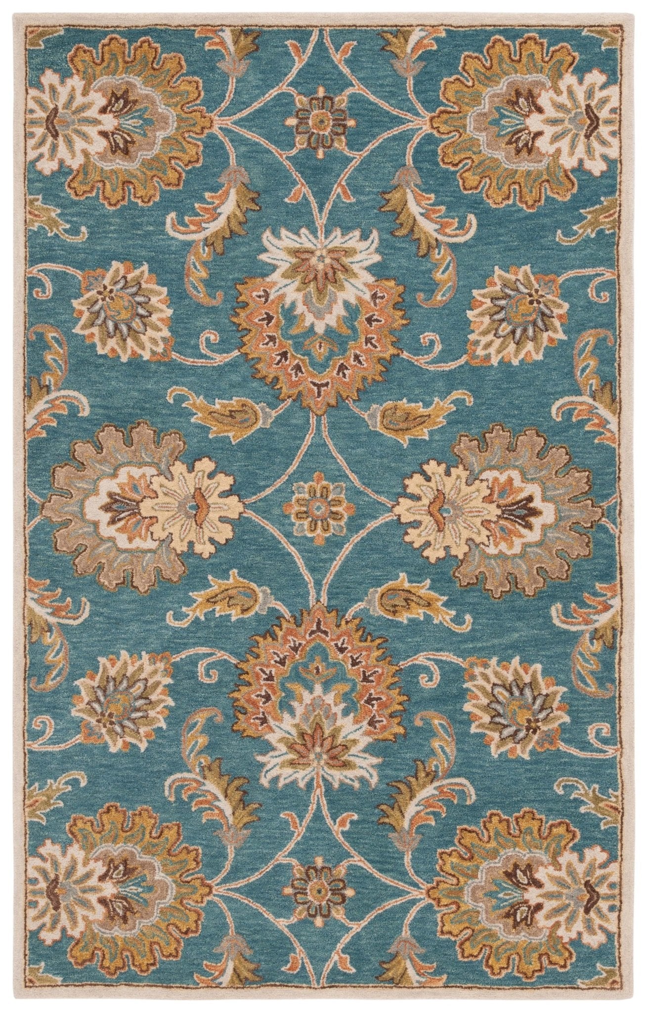 Safavieh Heritage Hg553M Blue/Yellow Rug - Safavieh - hg553m - 3