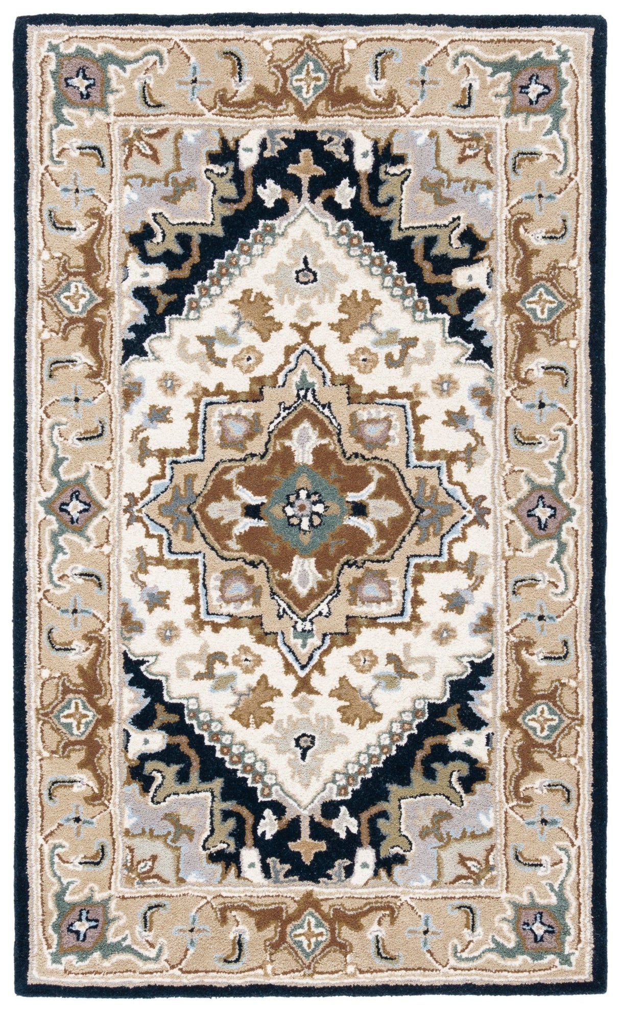 Safavieh Heritage Hg625D Beige/Navy Rug - Safavieh - hg625d - 4r