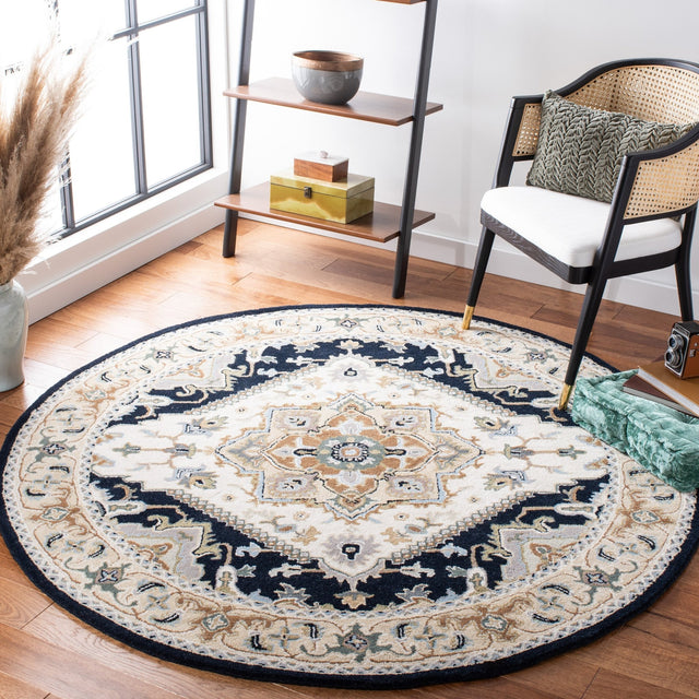 Safavieh Heritage Hg625D Beige/Navy Rug - Safavieh - hg625d - 4sq