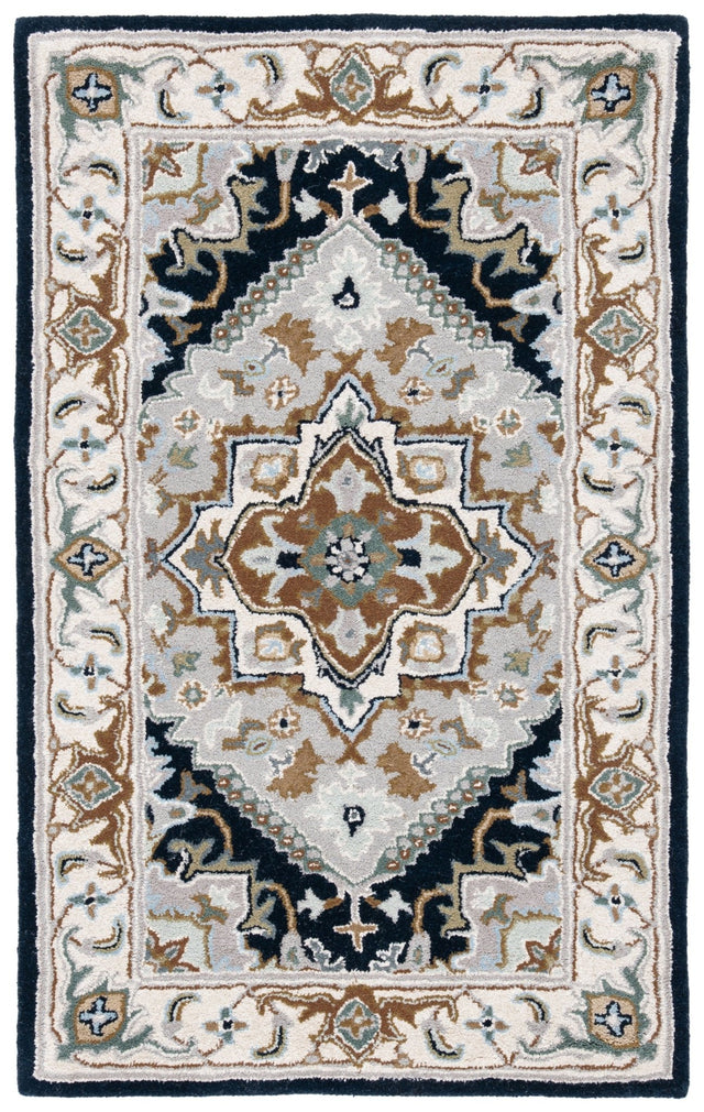 Safavieh Heritage Hg625H Grey/Navy Rug - Safavieh - hg625h - 4r