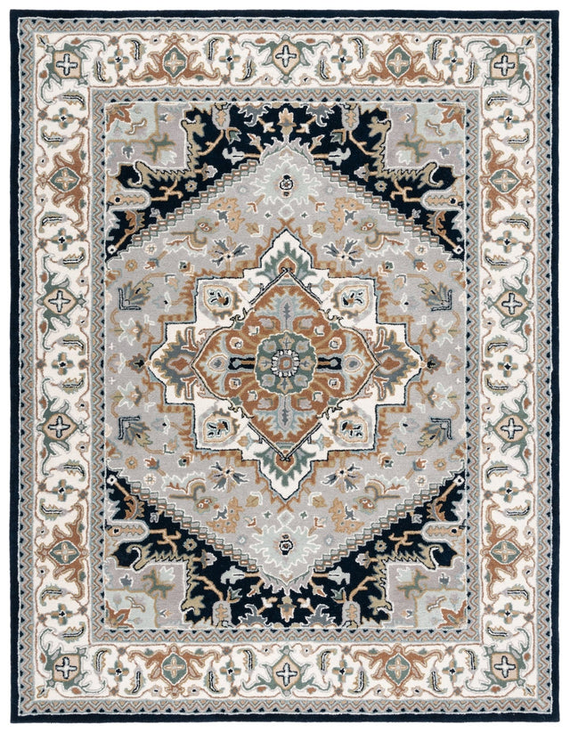 Safavieh Heritage Hg625H Grey/Navy Rug - Safavieh - hg625h - 4r