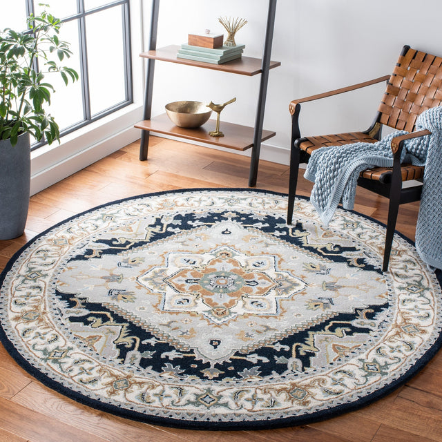 Safavieh Heritage Hg625H Grey/Navy Rug - Safavieh - hg625h - 4r
