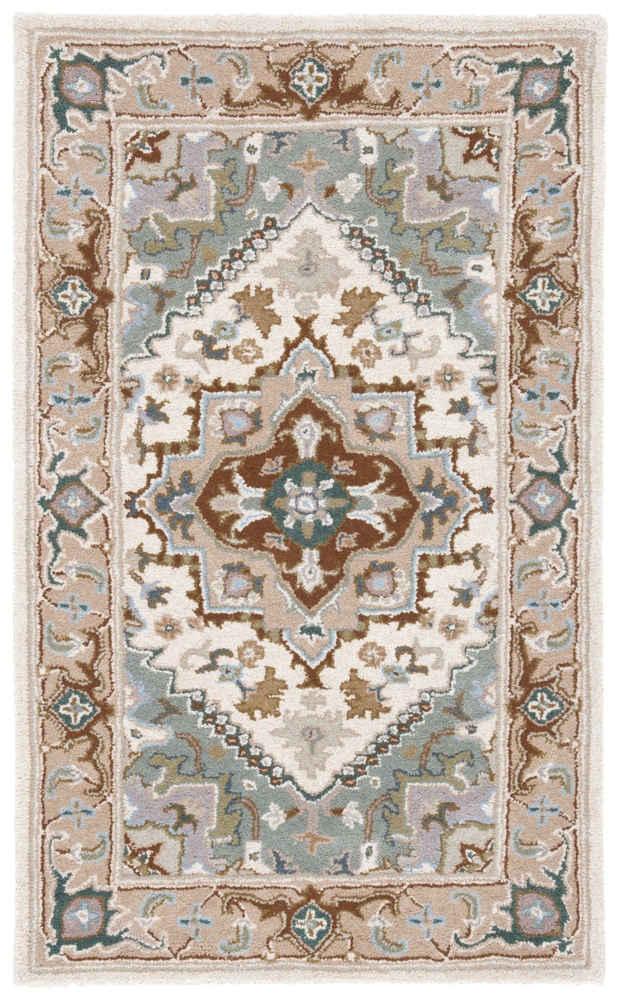 Safavieh Heritage Hg625L Ivory/Light Blue Rug - Safavieh - hg625l - 4r