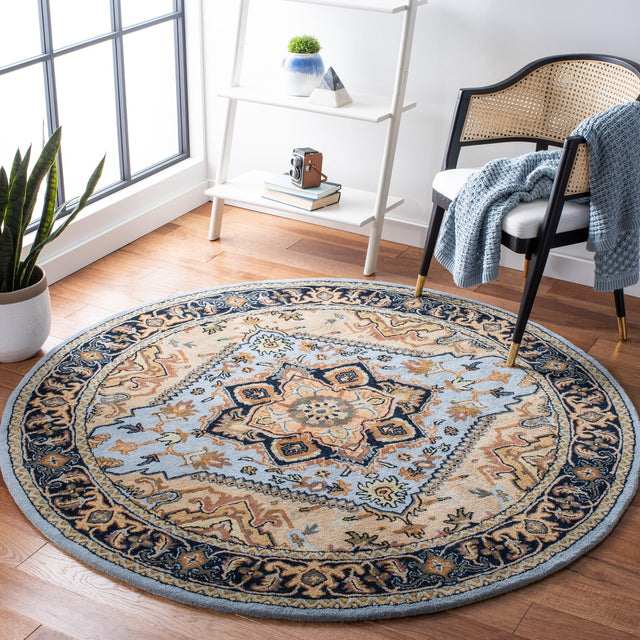 Safavieh Heritage Hg625M Blue/Light Brown Rug - Safavieh - hg625m - 4r