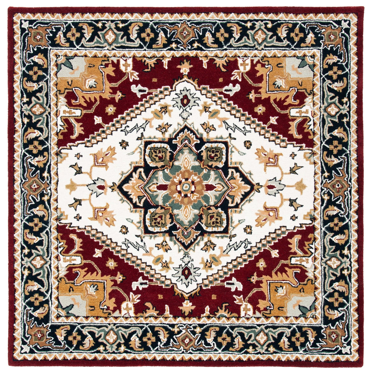 Safavieh Heritage Hg625Q Ivory/Red Rug - Safavieh - hg625q - 4sq