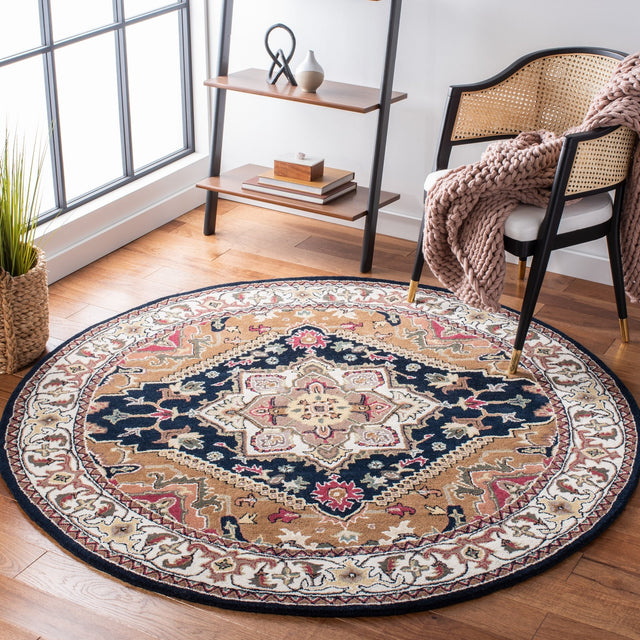 Safavieh Heritage Hg625T Navy/Brown Rug - Safavieh - hg625t - 4sq
