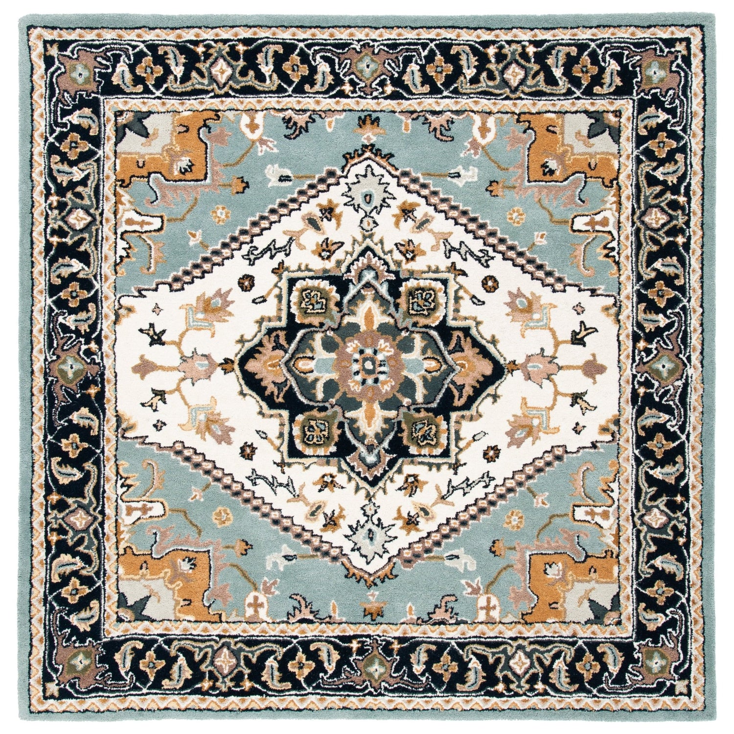 Safavieh Heritage Hg625W Grey/Green Rug - Safavieh - hg625w - 4r