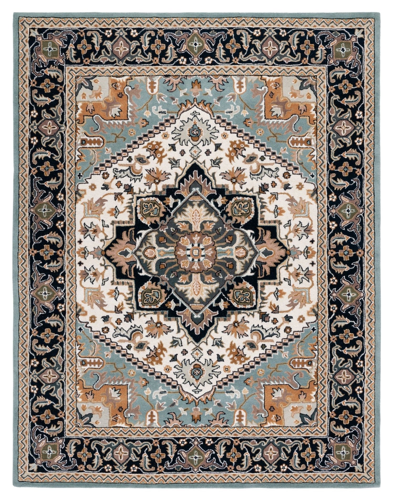 Safavieh Heritage Hg625W Light Green/Brown Rugs - Safavieh - hg625w - 6r
