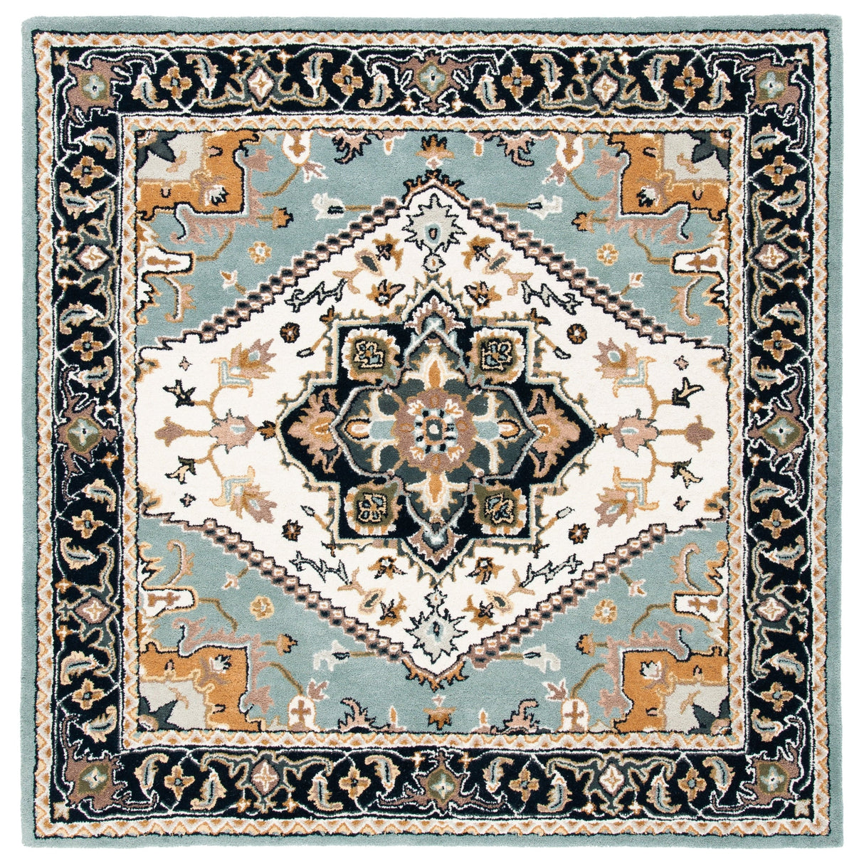Safavieh Heritage Hg625W Light Green/Brown Rugs - Safavieh - hg625w - 6sq