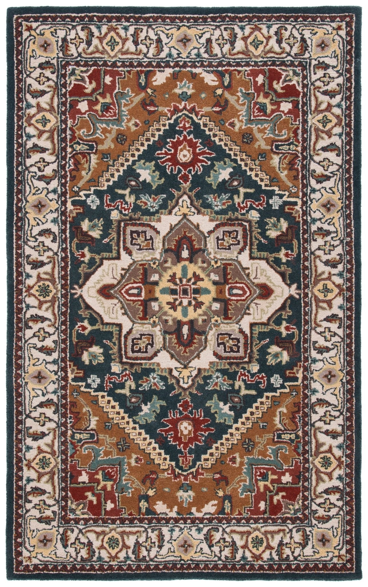 Safavieh Heritage Hg625X Dark Green/Brown Rug - Safavieh - hg625x - 3