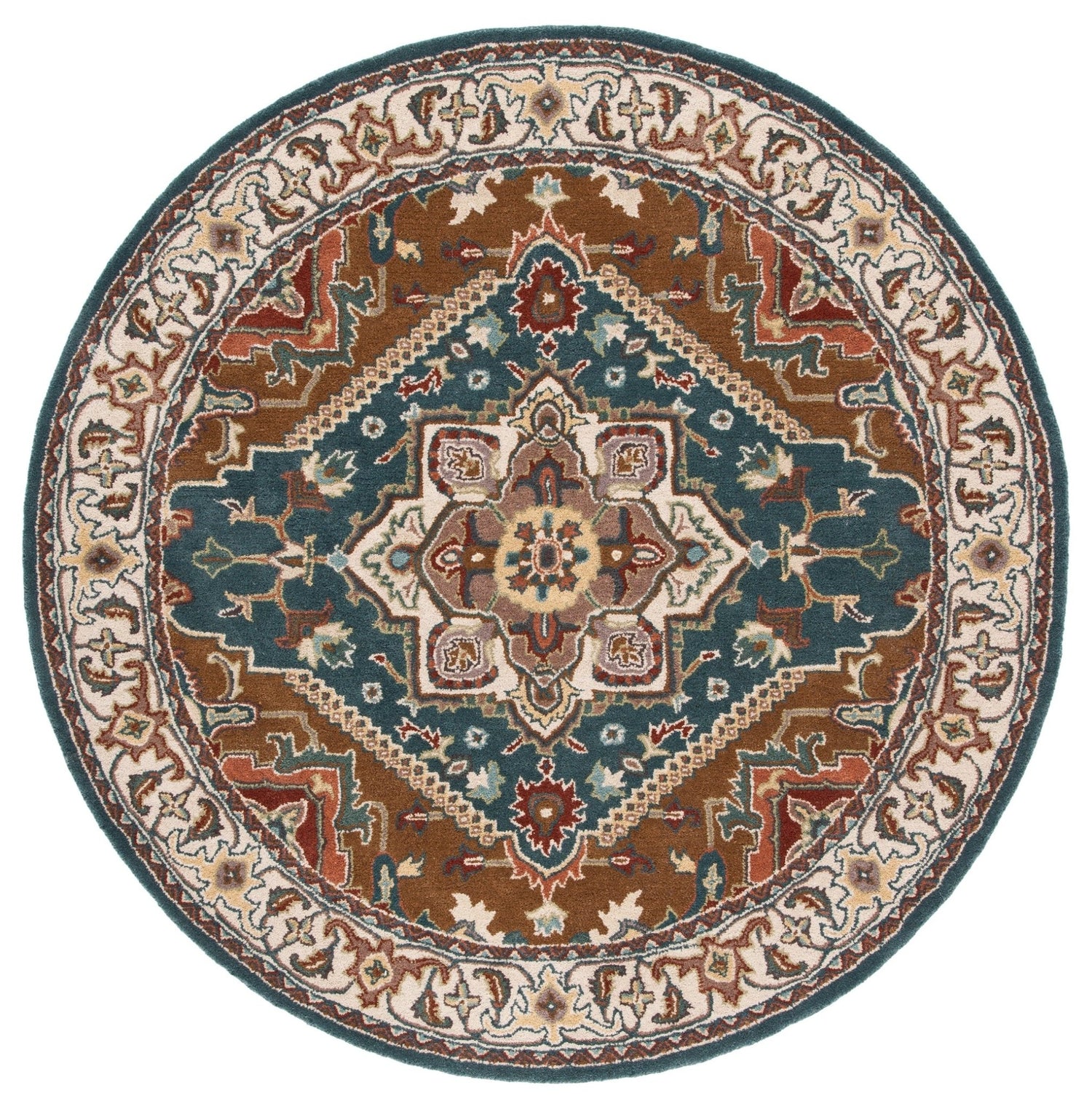 Safavieh Heritage Hg625X Dark Green/Brown Rug - Safavieh - hg625x - 6r