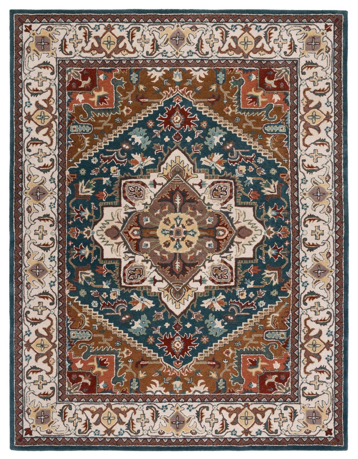 Safavieh Heritage Hg625X Dark Green/Brown Rug - Safavieh - hg625x - 6r