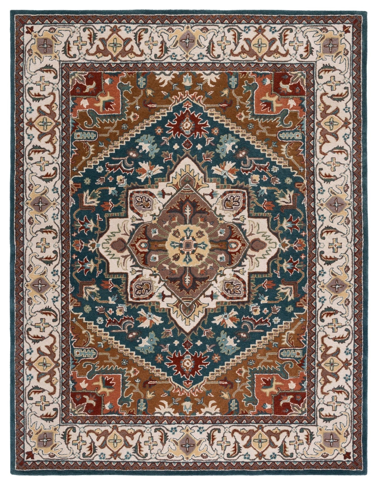 Safavieh Heritage Hg625X Dark Green/Brown Rug - Safavieh - hg625x - 6r