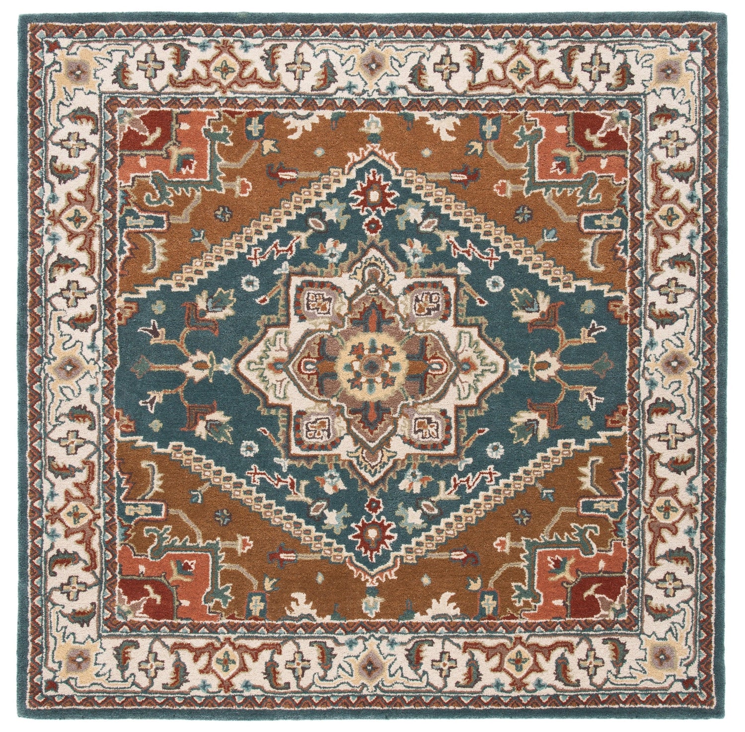 Safavieh Heritage Hg625X Dark Green/Brown Rug - Safavieh - hg625x - 6sq