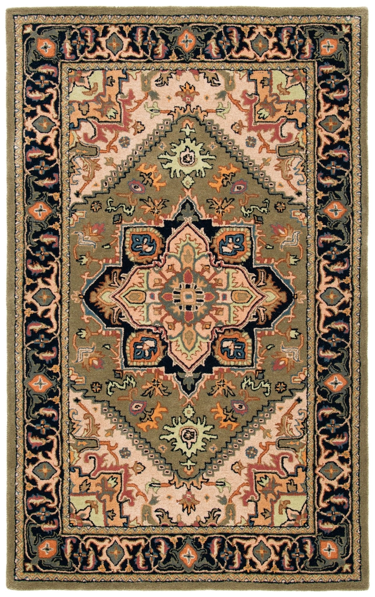 Safavieh Heritage Hg625Y Green/Light Brown Rug - Safavieh - hg625y - 4