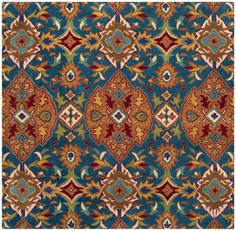 Safavieh Heritage Hg653A Camel / Blue Rugs - Safavieh - hg653a - 6sq