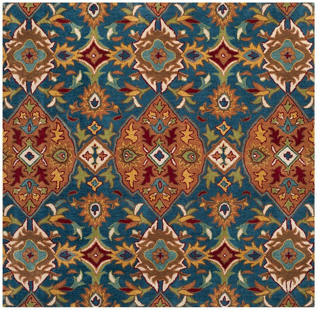 Safavieh Heritage Hg653A Camel / Blue Rugs - Safavieh - hg653a - 6sq