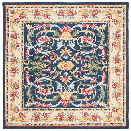 Safavieh Heritage Hg657N Navy / Ivory Rugs - Safavieh - hg657n - 6sq