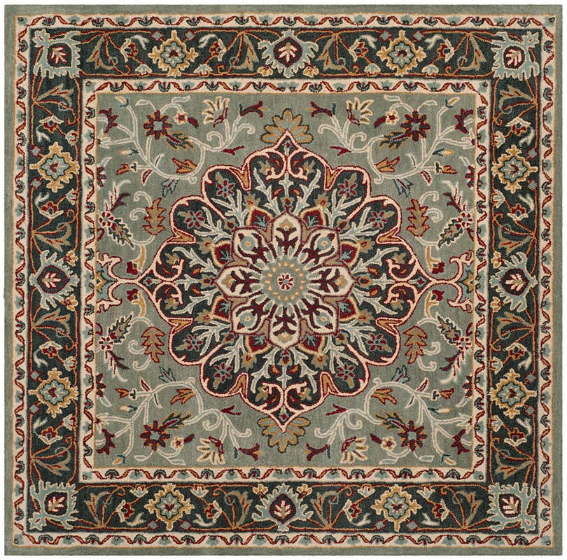 Safavieh Heritage Hg736A Grey / Charcoal Rugs - Safavieh - hg736a - 6sq