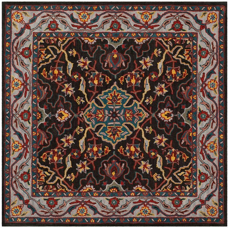 Safavieh Heritage Hg737A Charcoal / Ivory Rugs - Safavieh - hg737a - 6sq