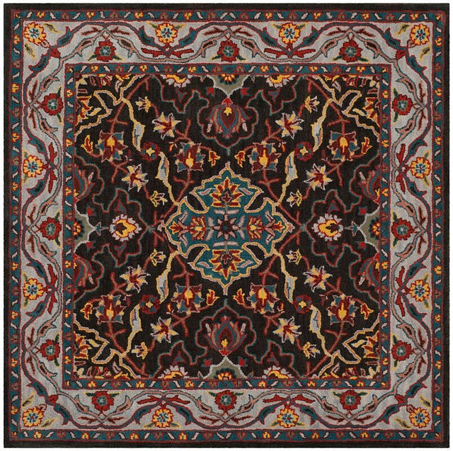Safavieh Heritage Hg737A Charcoal / Ivory Rugs - Safavieh - hg737a - 6sq
