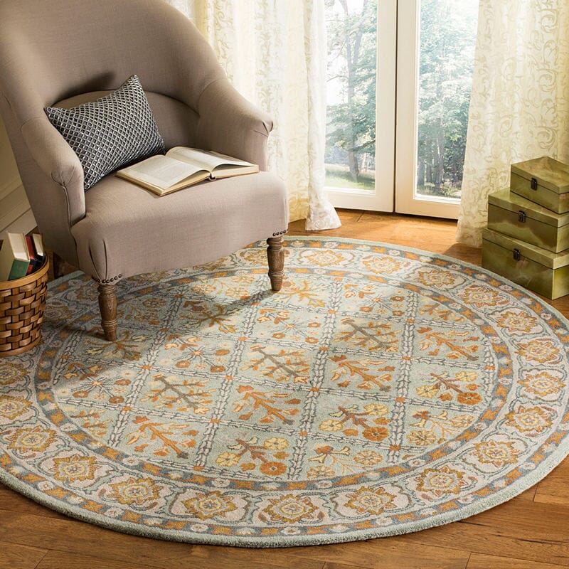 Safavieh Heritage Hg738A Cream / Blue Rugs - Safavieh - hg738a - 6sq
