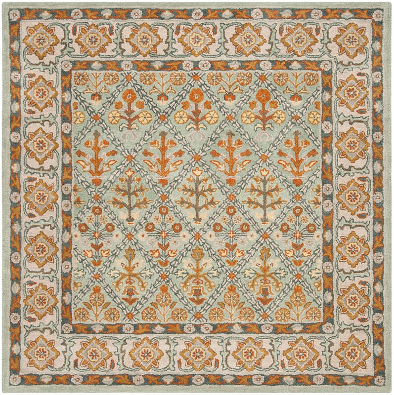 Safavieh Heritage Hg738A Cream / Blue Rugs - Safavieh - hg738a - 6sq