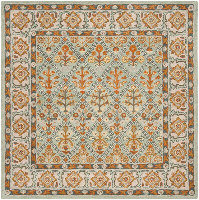 Safavieh Heritage Hg738A Cream / Blue Rugs - Safavieh - hg738a - 6sq