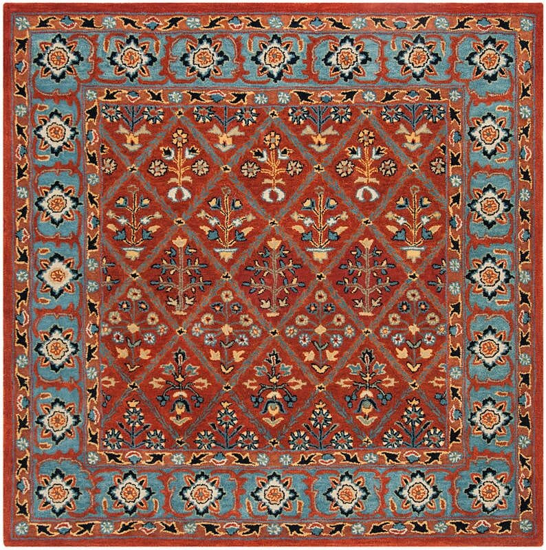 Safavieh Heritage Hg738Q Red / Blue Rugs - Safavieh - hg738q - 6sq