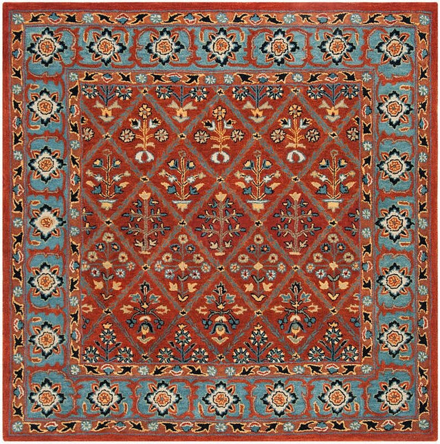 Safavieh Heritage Hg738Q Red / Blue Rugs - Safavieh - hg738q - 6sq