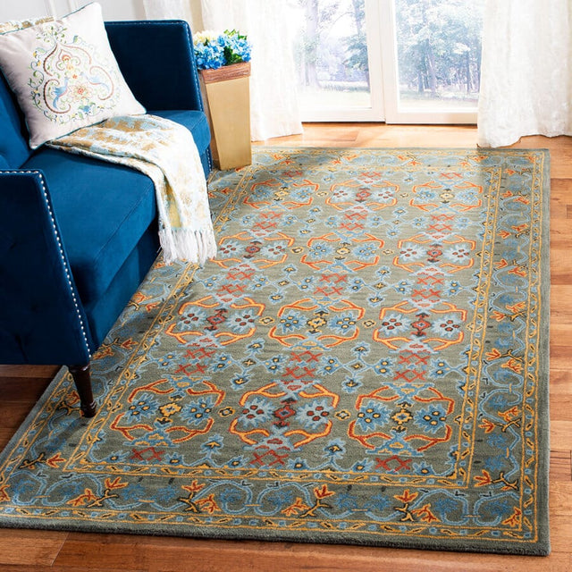 Safavieh Heritage Hg741W Sage / Blue Rugs - Safavieh - hg741w - 3