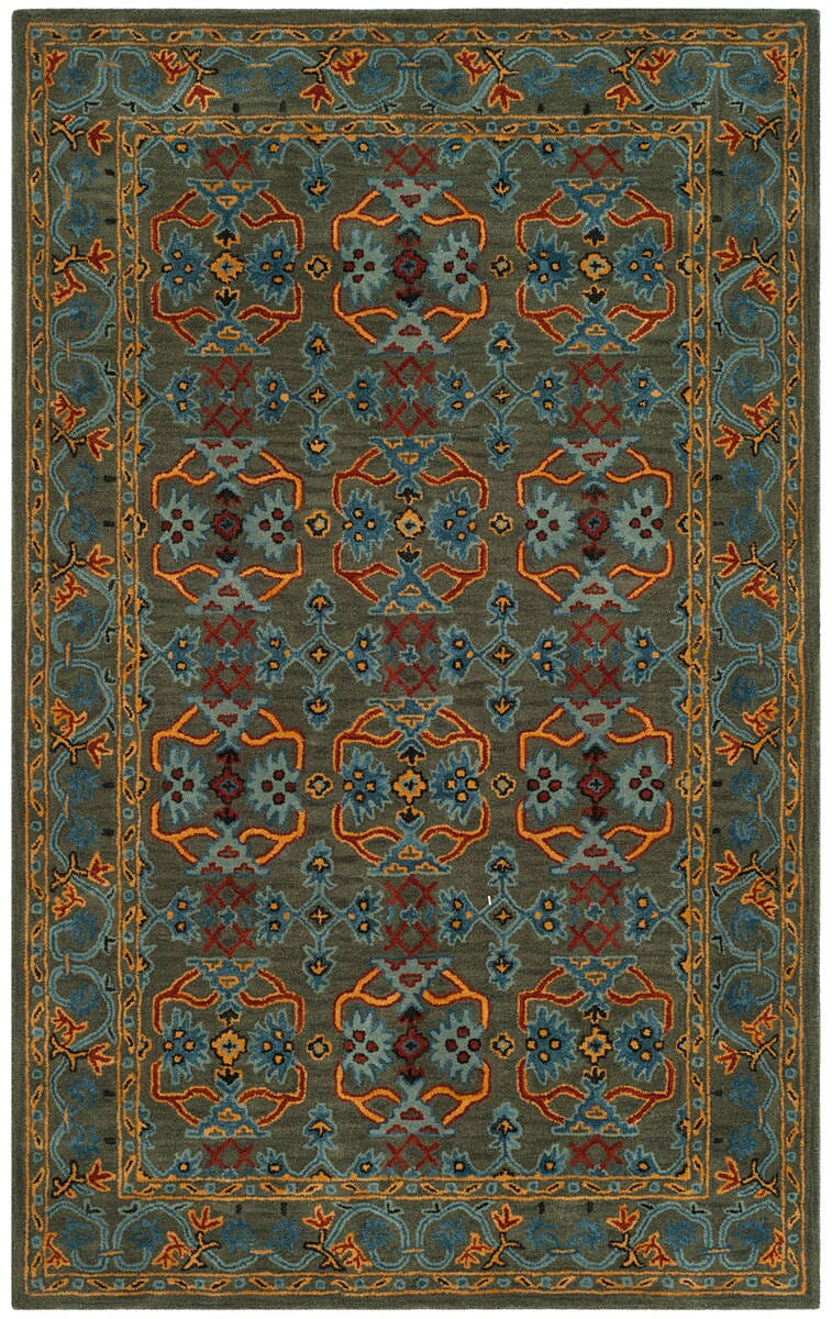 Safavieh Heritage Hg741W Sage / Blue Rugs - Safavieh - hg741w - 3