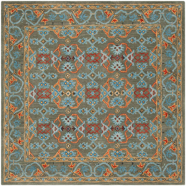 Safavieh Heritage Hg741W Sage / Blue Rugs - Safavieh - hg741w - 6sq
