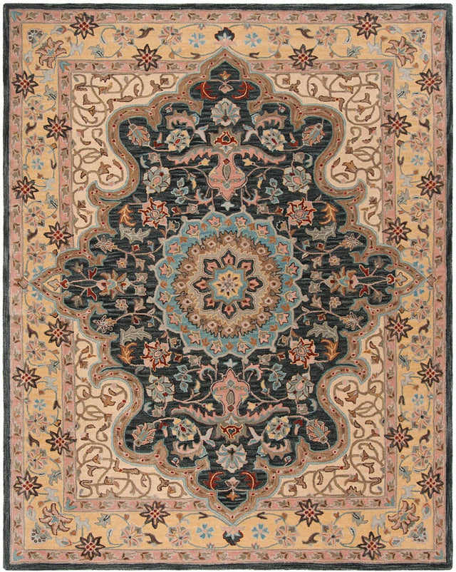 Safavieh Heritage Hg918A Creme / Black Rugs - Safavieh - hg918a - 6r