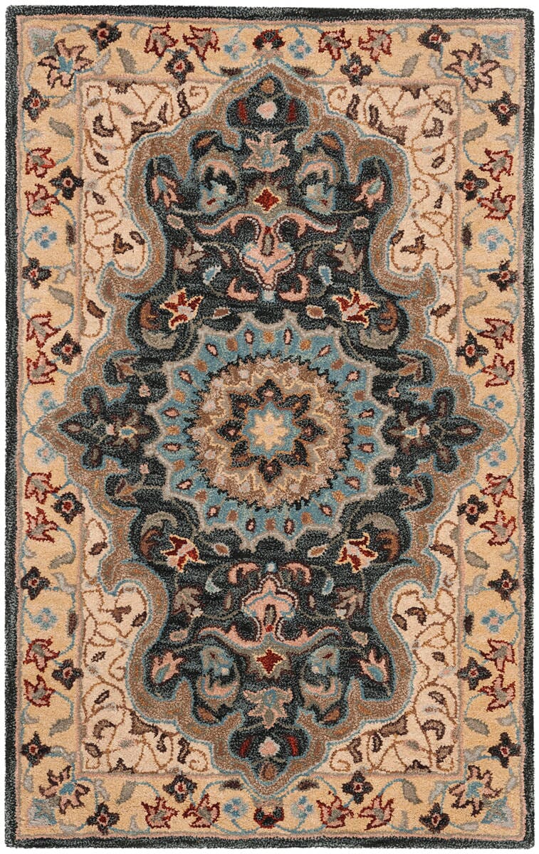 Safavieh Heritage Hg918A Creme / Black Rugs - Safavieh - hg918a - 6r