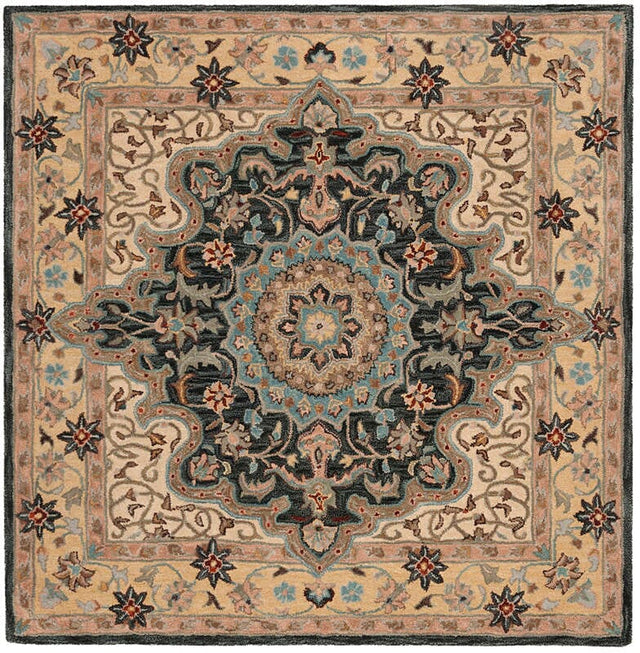 Safavieh Heritage Hg918A Creme / Black Rugs - Safavieh - hg918a - 6sq