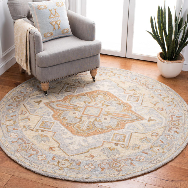 Safavieh Heritage Hg920B Beige/Grey Rug - Safavieh - hg920b - 3