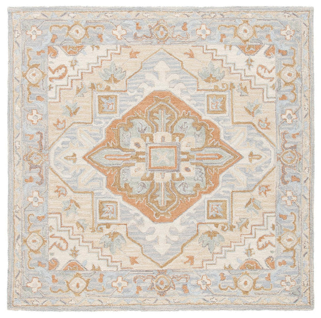 Safavieh Heritage Hg920B Beige/Grey Rug - Safavieh - hg920b - 6sq