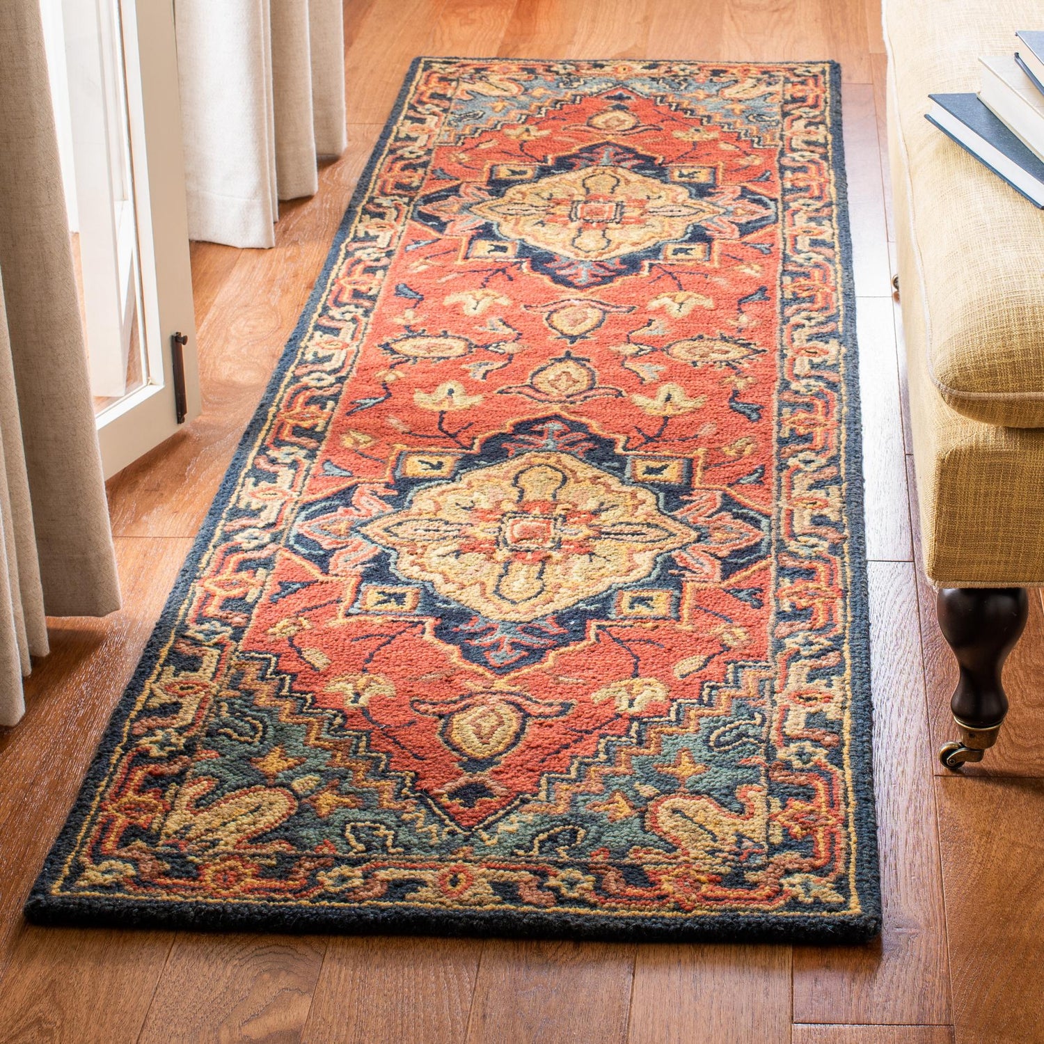 Safavieh Heritage Hg920Q Red/Navy Rug - Safavieh - hg920q - 6r