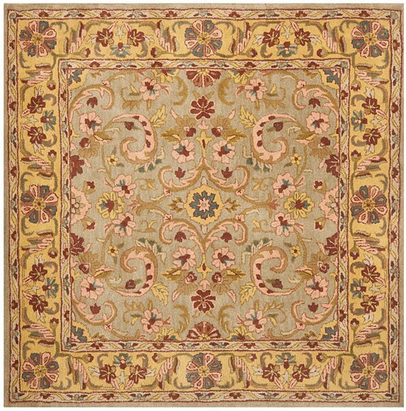 Safavieh Heritage Hg924A Green / Gold Rugs - Safavieh - hg924a - 6sq