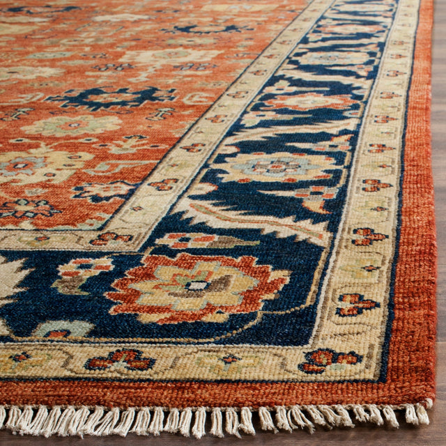 Safavieh Heriz Hrz277A Rust/Navy Rug - Safavieh - hrz277a - 6