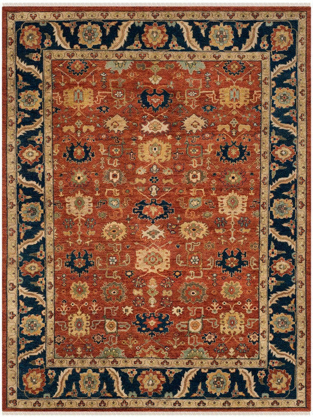 Safavieh Heriz Hrz277A Rust/Navy Rug - Safavieh - hrz277a - 6