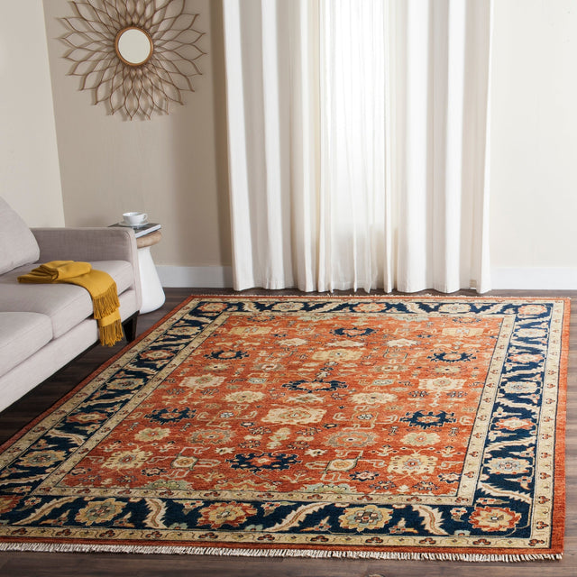 Safavieh Heriz Hrz277A Rust/Navy Rug - Safavieh - hrz277a - 6