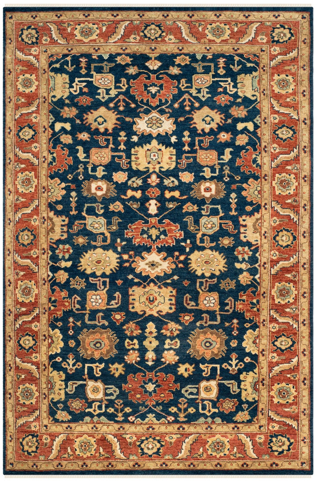 Safavieh Heriz Hrz277B Navy/Rust Rug - Safavieh - hrz277b - 6
