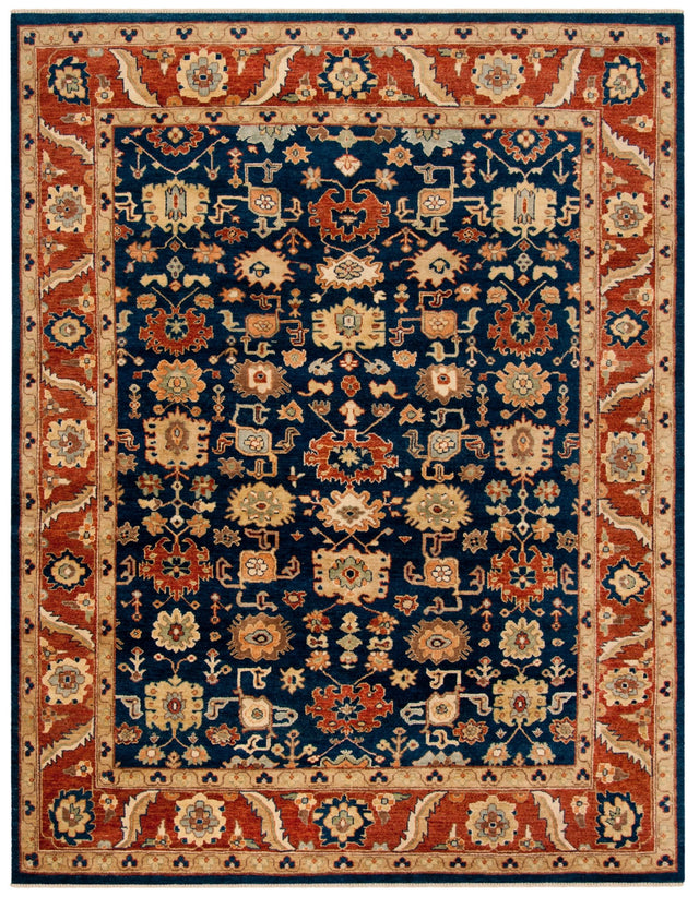 Safavieh Heriz Hrz277B Navy/Rust Rug - Safavieh - hrz277b - 6